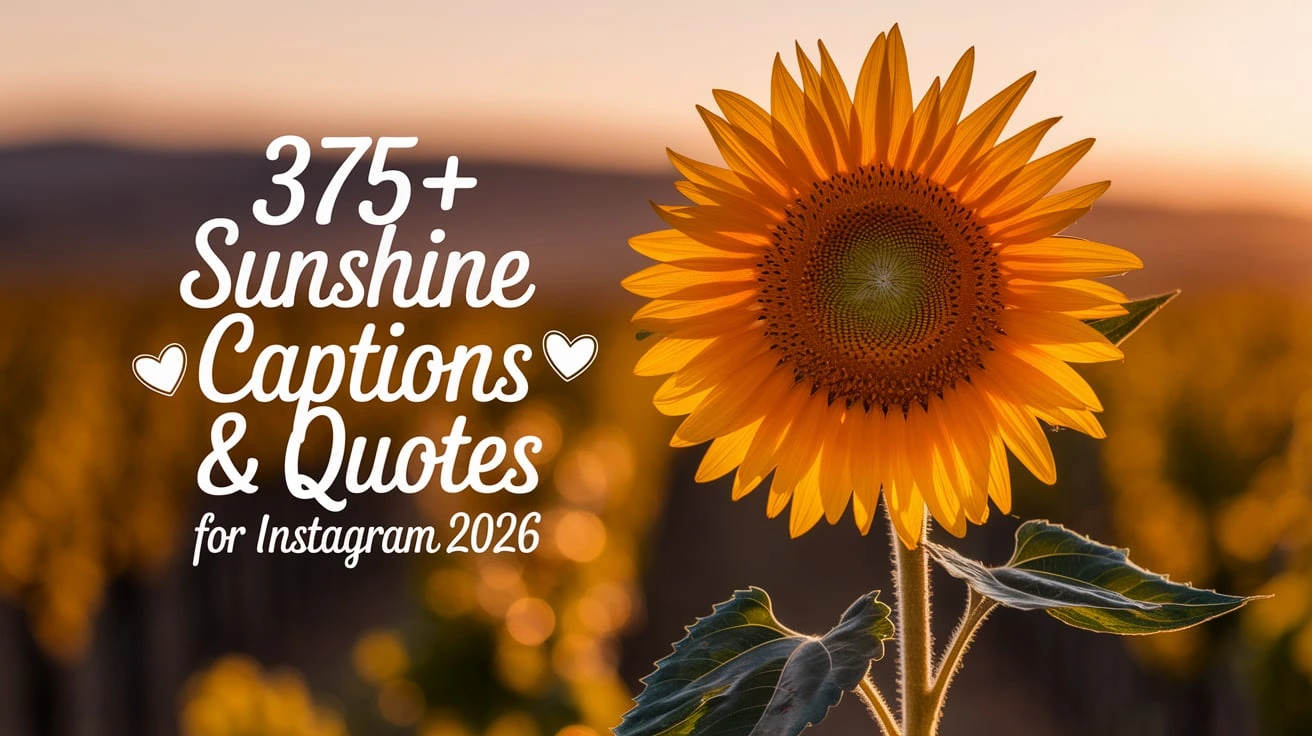 375+ Sunshine Captions ☀️ & Quotes for Instagram 2026