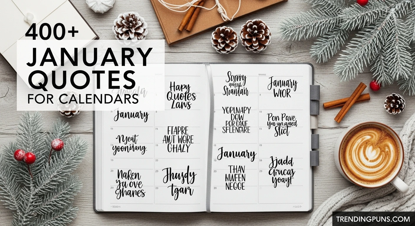 400+ January Quotes for Calendars